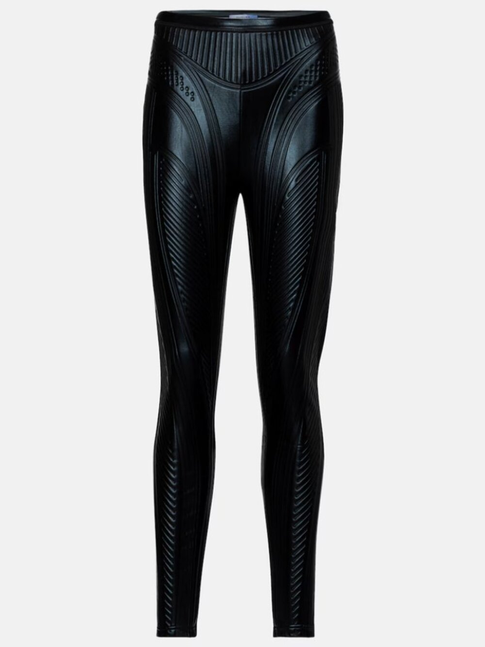 Mugler Embossed Scuba Leggings 40 8 NWT